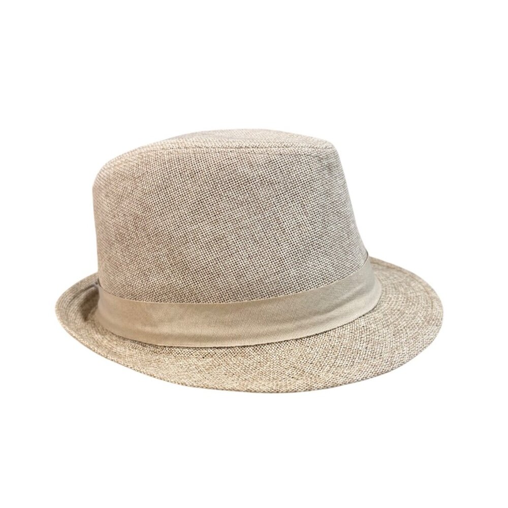 NWT Beige Charming Charlie Fedora Hat With Bow Cottage Core City Boho Womens M
